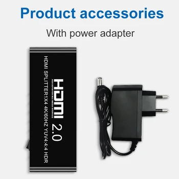 

With 3.5mm Audio Portable Support 3D 1080P Office 4K 60Hz Switcher For HDTV DVD 1 In 4 Out HDMI Splitter HDCP2.2 Converter Video