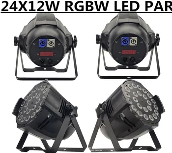 

4pcs/ 24X12W LED PAR Light RGBW par led dmx512 control DJ LED wash light professional stage equipment