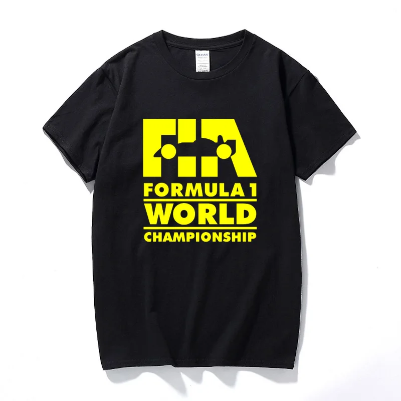 Футболка Formula One F1 в стиле ретро, Премиум хлопковая Повседневная футболка с короткими рукавами, Camisetas Hombre, одежда - Цвет: black 2