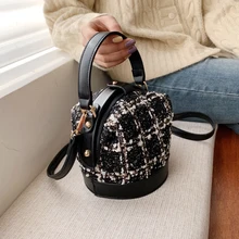 Осенне-зимняя сумка-мессенджер, женская маленькая сумка, модная сумка, новинка, модная сумка на одно плечо, тканевая сумка