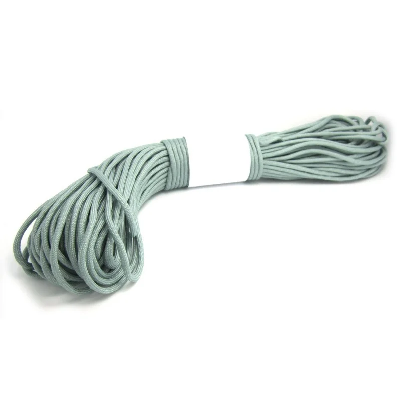 

Parachute code rope, Silver gray - 7 strands, 550 pounds, 100 feet
