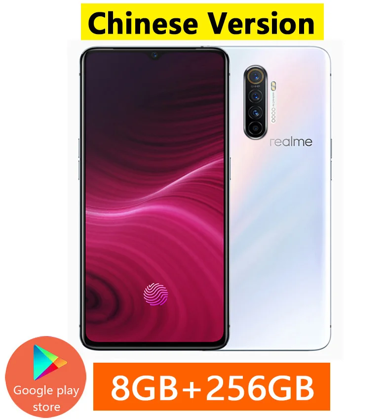 Realme X2 Pro, глобальная версия, опциональный Смартфон Snapdragon 855 Plus, 64 мп, четырехъярусная камера, 6,5 дюймов, полноэкранный NFC VOOC телефон - Цвет: 8G 256G White-CN