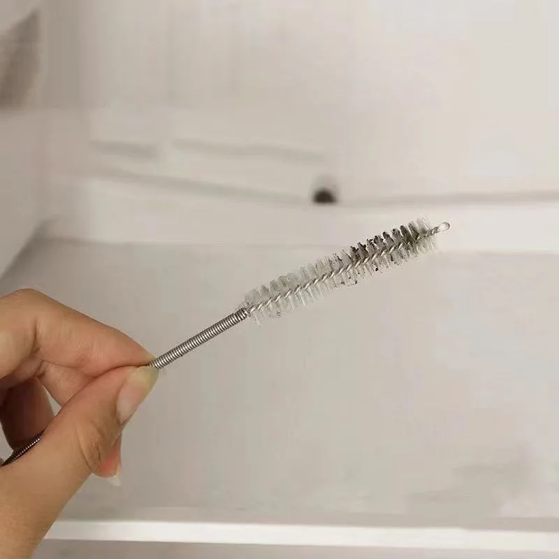 Spazzola Per Pulizia Tubi Frigorifero E Acquario - Set 2 Pezzi Con Tappi, 150cm - Foto 2