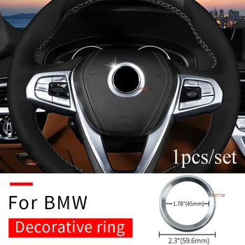 

Car Styling For E92 E93 F02 E63 E64 E65 Steering wheel Rings Decal Sticker Label Blue/red/silvery/gold 45mm 1.78inch Decoration