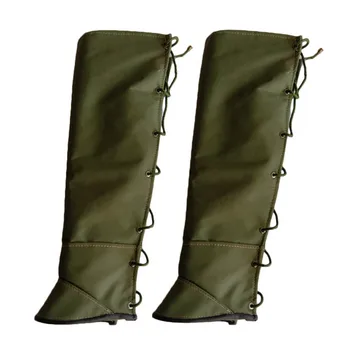 

1pair Walking Waterproof Canvas Snow Hunting Snake Protection Cover Outdoor Climbing Warmer Half Chaps Safety Hiking Gaiter