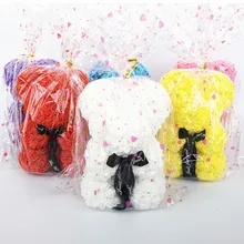 Искусственные розы медведь цветок 25 см высокий подарок на день Святого Валентина Роза плюшевые медведи 14 цветов праздничные Свадебные цветы медведь Роза