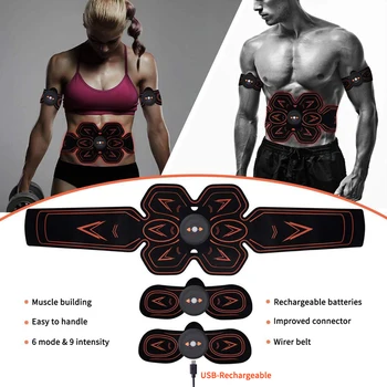 

Fitness Smart EMS Muscle Training Simulator USB Charging Abdominal Trainer Skin-friendly Blood Circulation Home Gym Equipments