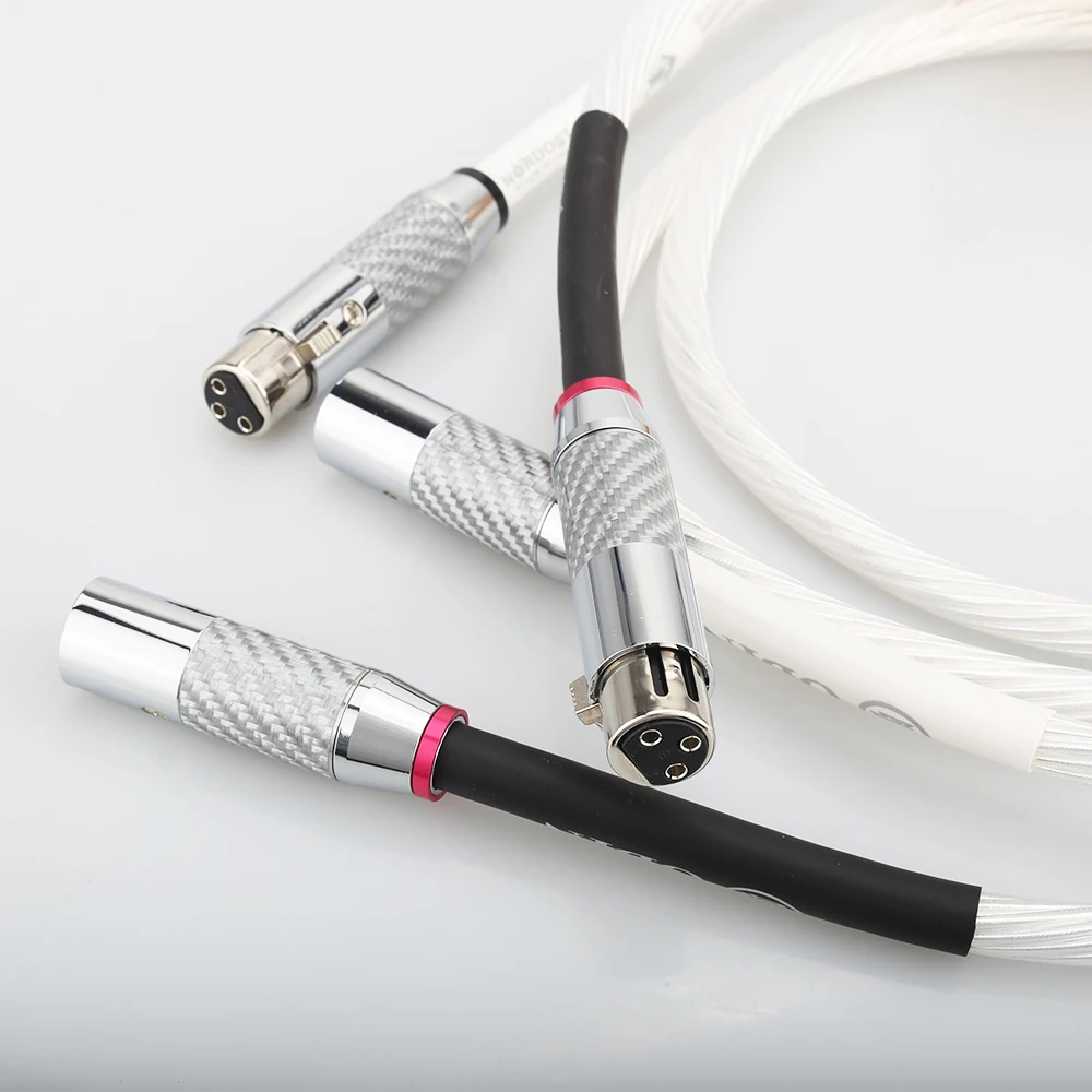 Ceny Supreme Reference interconnects kabel Audio z kablem XLR z włókna węglowego, zbalansowany męski żeński kabel HIFI