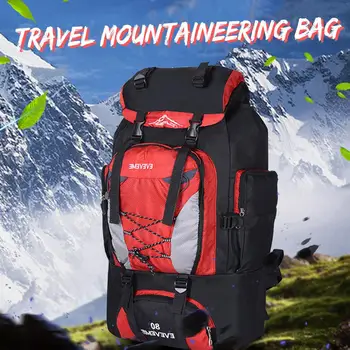 

Hunting Traveling Backpack Waterproof Nylon Practical Backpack 80L Field Survival Mountaineering Backpack 7cm
