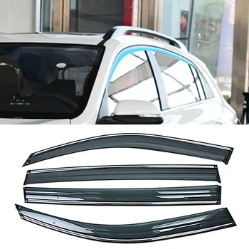 

For KIA Rio X-Line 2017 2018 2019 Car Window Sun Rain Shade Visors Shield Shelter Protector Cover Trim Frame Sticker Accessories