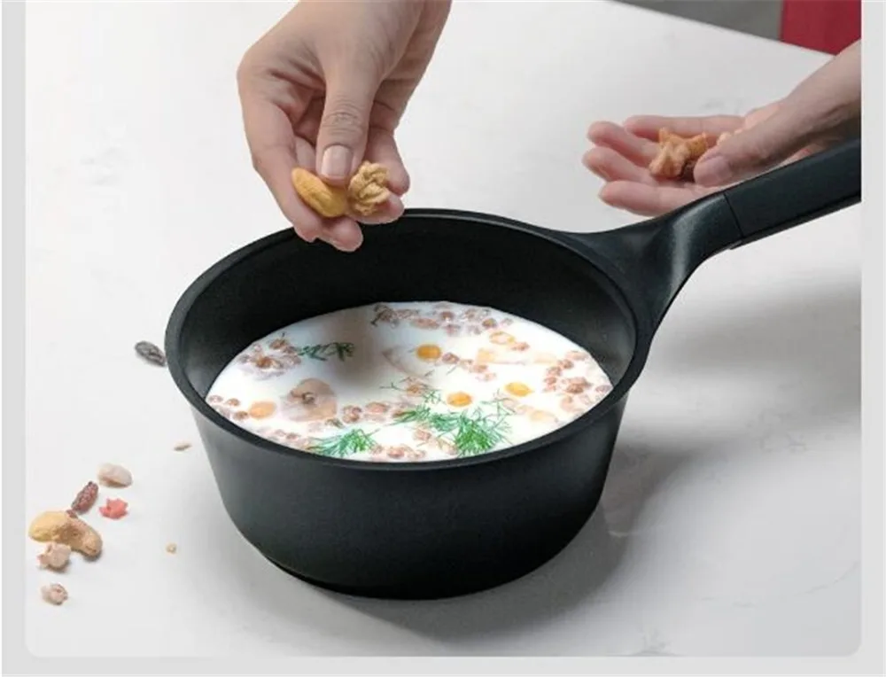 Xiaomi Huohou NonStick Super Platinum Frying Pan Wok Stockpot Milk pan durable Easy to clean High temperature reminder Kitchen Cookware (16)
