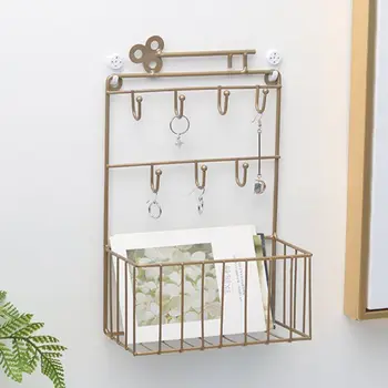 

Wall Mounted Decorative Key Holder 7 Hook Storage Rack for Entryway Kitchen Home Office Organizer Hanger Rack