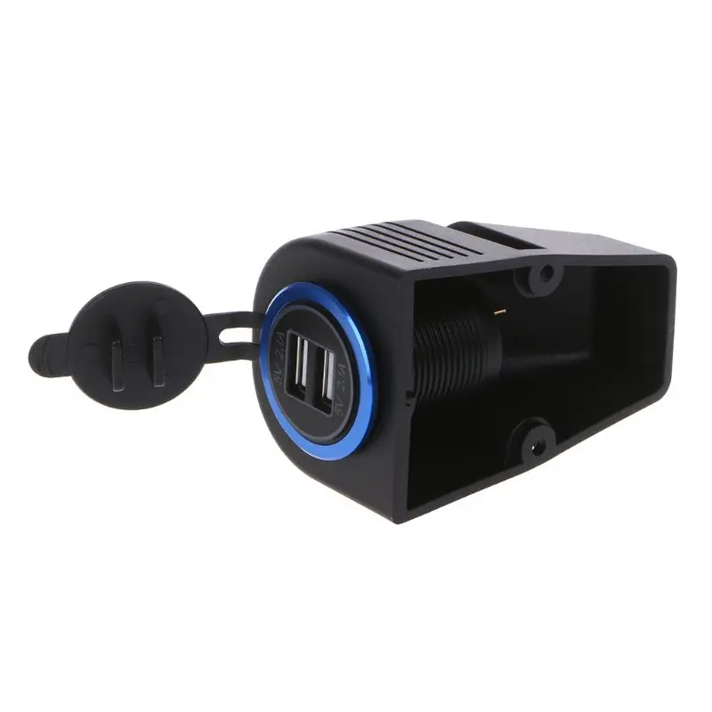 2.1A 12V 24V устройство для автомобиля с двумя портами USB Зарядное устройство шатер для автомобилей Грузовик Мотоцикл Лодка ATV