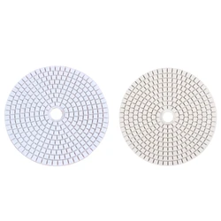 Tampons de polissage diamant humide, 5 pouces, 125Mm, 2 pièces, pour marbre, granit, grains 200 et 2000 
