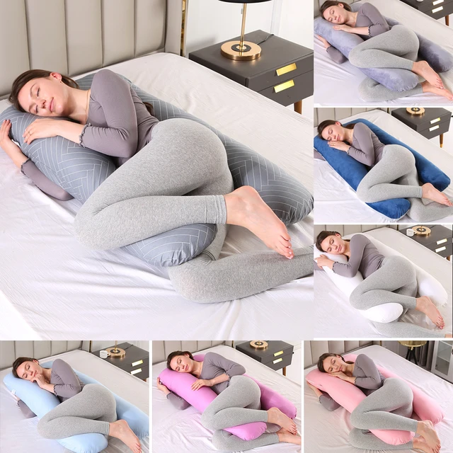 Almohada de apoyo para dormir para mujeres embarazadas, almohadas de  maternidad en forma de U, ropa de cama para dormir de lado, envío directo -  AliExpress
