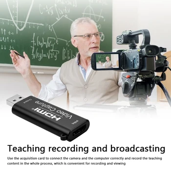 

Portable USB 2.0 HDMI Capture Card Practical Multi-functional Durable Convenient Camera Live Streaming Video Recording Box