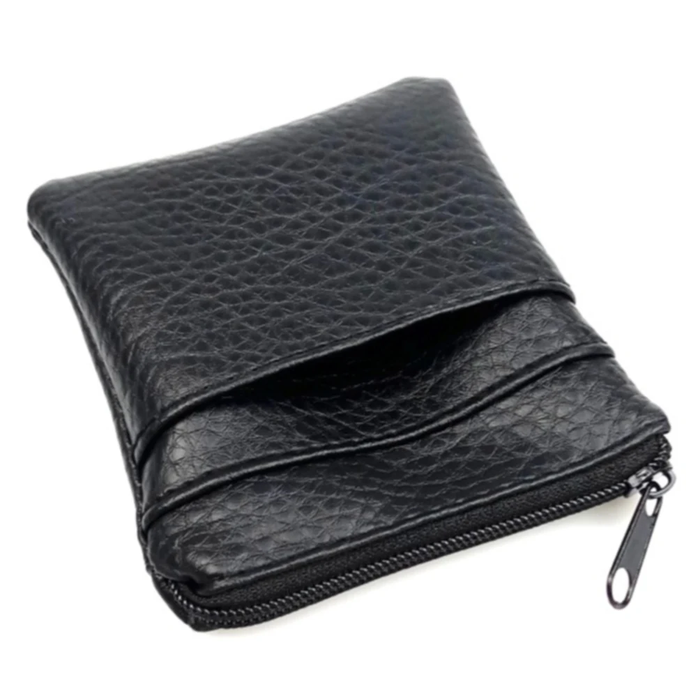 

Large Capacity Small Casual Fashion Short Solid Coin Purse Key Soft Storage Zipper Men Wallet Synthetic PU Holder Card
