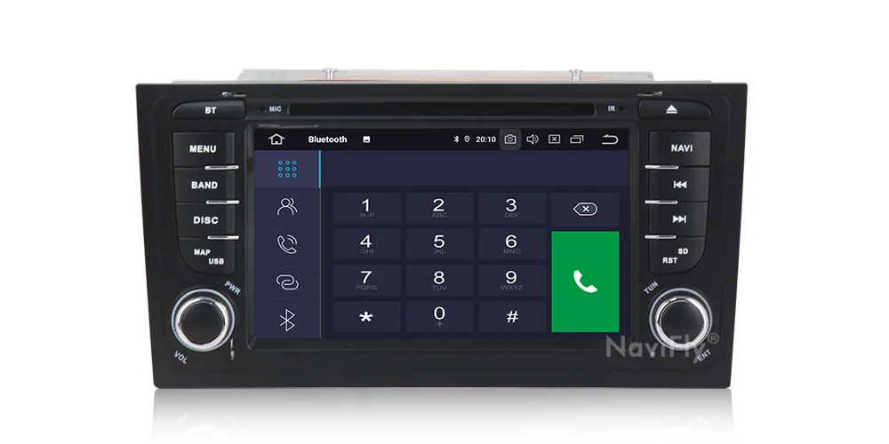 Cheap NaviFly IPS Screen DSP Android 9.0 Car DVD For Audi A6/S6/RS6 1997-2001 2002 2003 2004 GPS Navi Wifi Stereo Autoradio DAB Mic BT 16