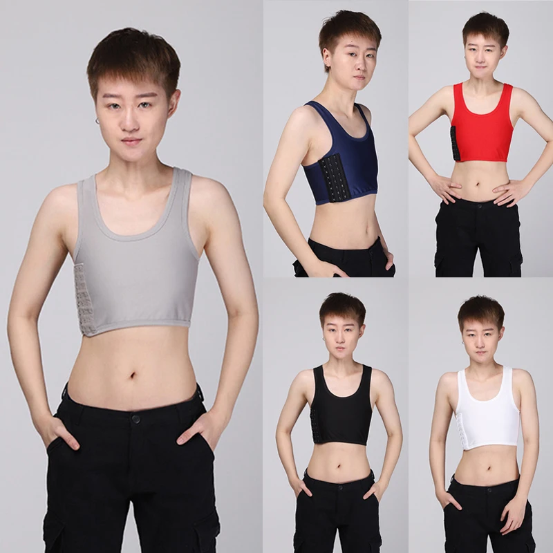 

Women Lesbian Tomboy Slim Fit Short Vest Chest Binder Tops Casual Cotten Breast Binder Trans Undershirt Tops M-xXL Bra Intimates