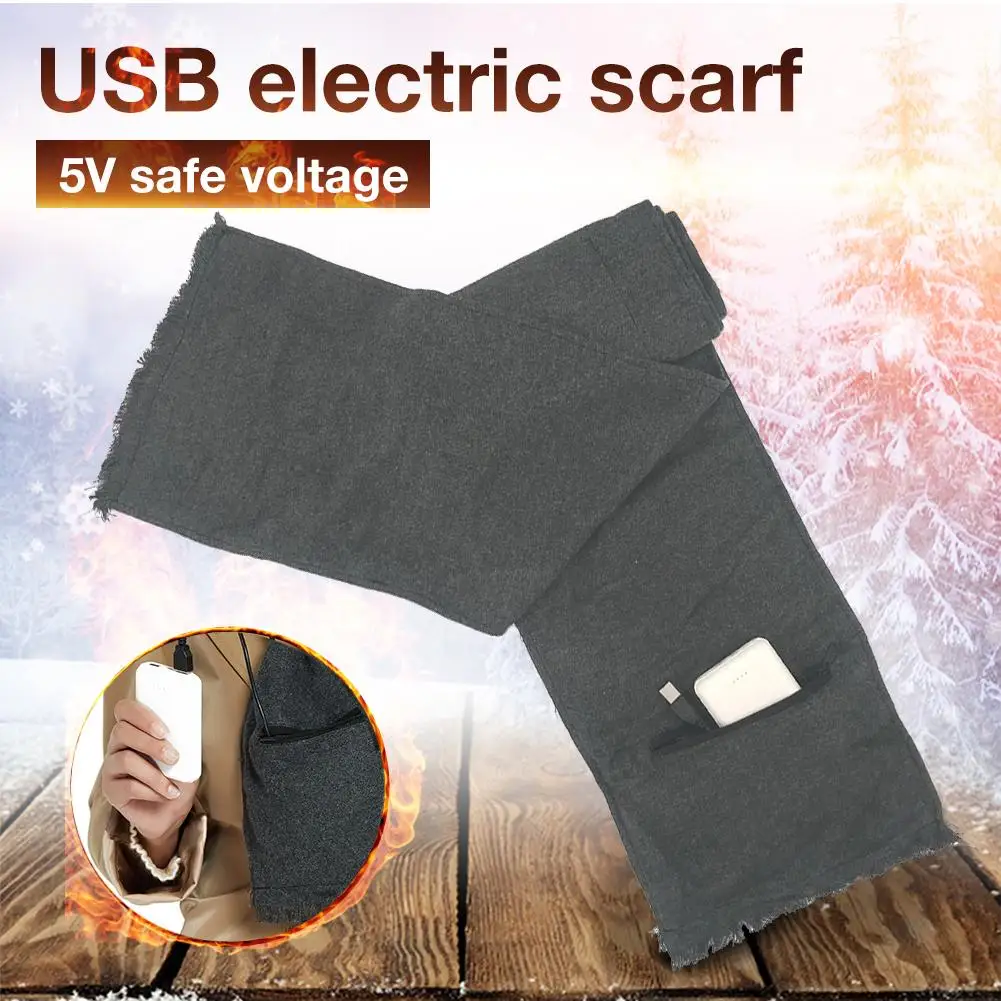 Кашемир USB Электрический шарф Отопление шарф теплый для шеи моющийся USB Fever шарф Интеллектуальный термостат обслуживание