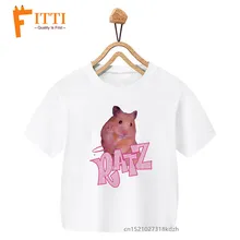 

Mouse RATZ Letter Anime Print Boy Girl White T-shirt Kid Summer Harajuku Kawaii Funny Clothes Little Baby Y2K Clothes,Drop Ship