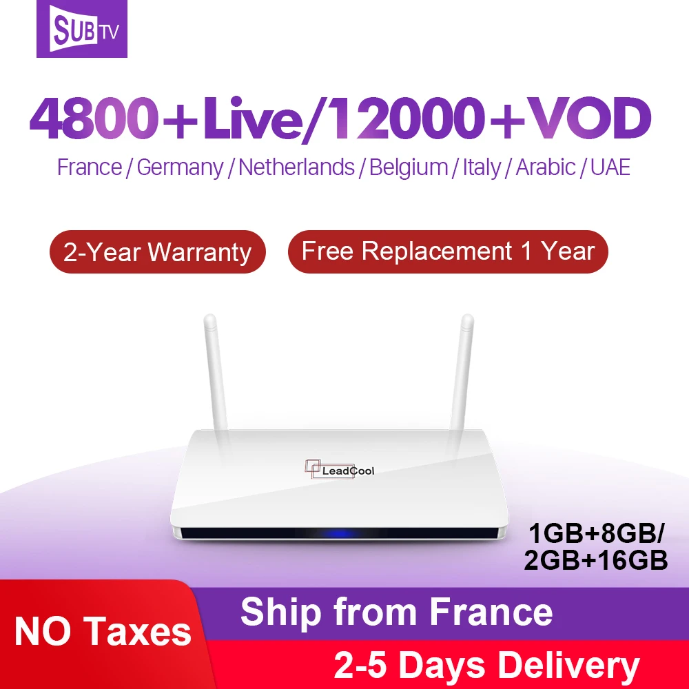 Leadcool IPTV France Subscription TV Box Android WiFi Full HD Live Turkish Arabic Portugal IPTV Receiver Box IP TV 1 Year Leadcool IPTV France Subscription TV Box Android WiFi Full HD Live Turkish Arabic Portugal IPTV Receiver Box IP TV 1 Year