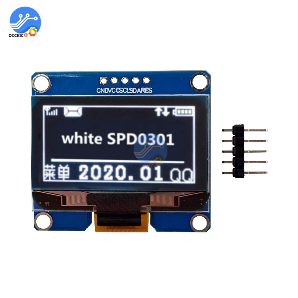 

1.54 inch LCD OLED Screen Module White Display 5Pin IPS SPD0301 Driver IC 128X64 I2C Interface Screen Display Module