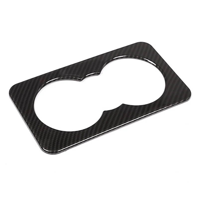 Carbon Fibre Rear Seat Water Cup Holder Panel Cover Trim Frame Car Accessories for F-Pace X761 XE X760 XF X260 | Автомобили и