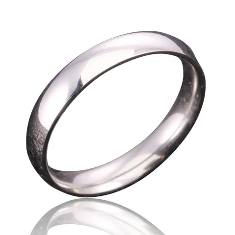 High Quality Stainless Steel Wholesale Simple Ring Fashion Silver Color Ring For Women Men Exclusive Couple Wedding Ring