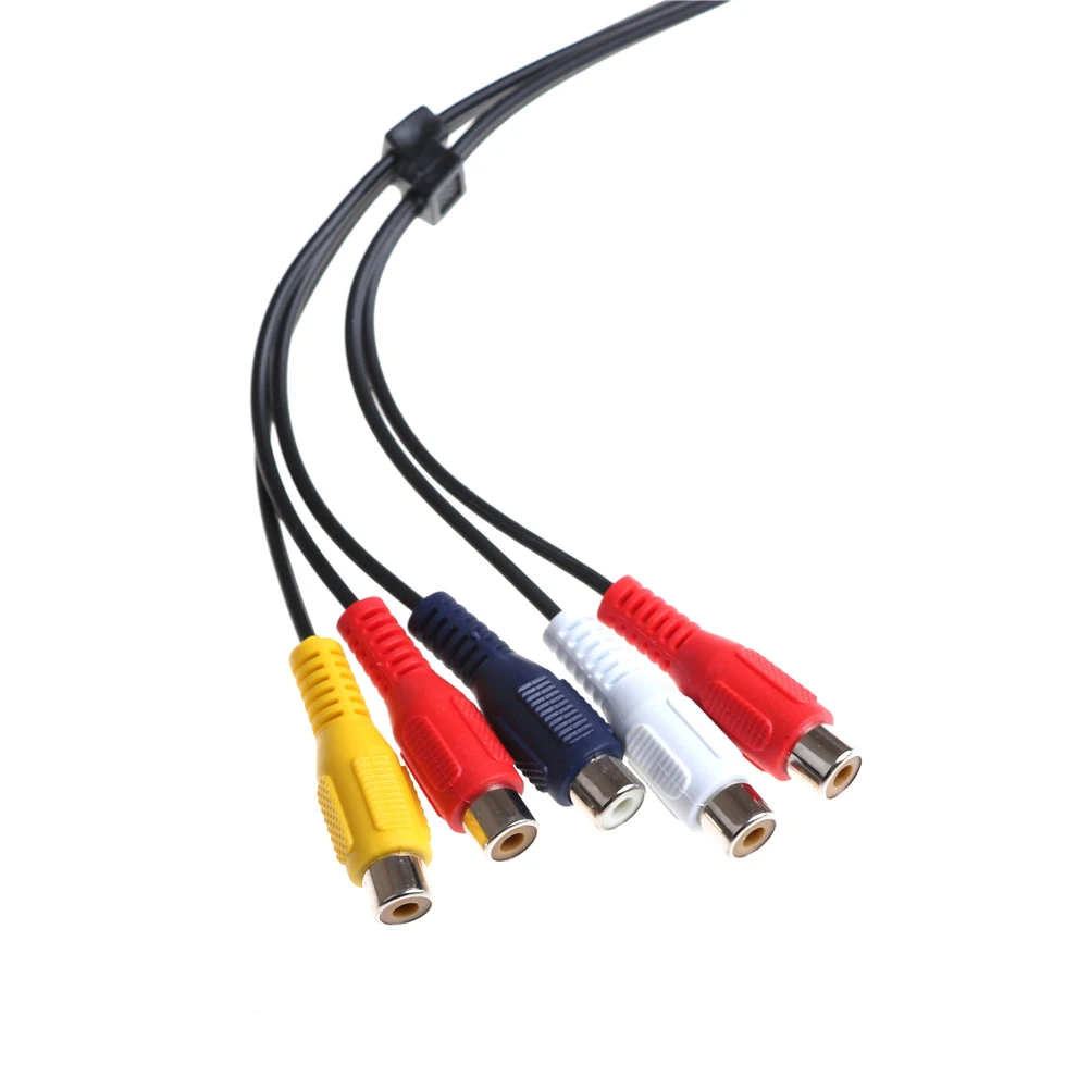 3,5 мм + 2,5 мм до 5RCA Аудио Видео AV компонентный кабель-переходник ...