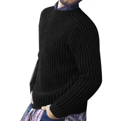 Sueters de caballero кашемировый хлопковый свитер для мужчин осень зима Джерси платье-свитер Hombre Pull Homme пуловер для мужчин с круглым вырезом - Цвет: Черный