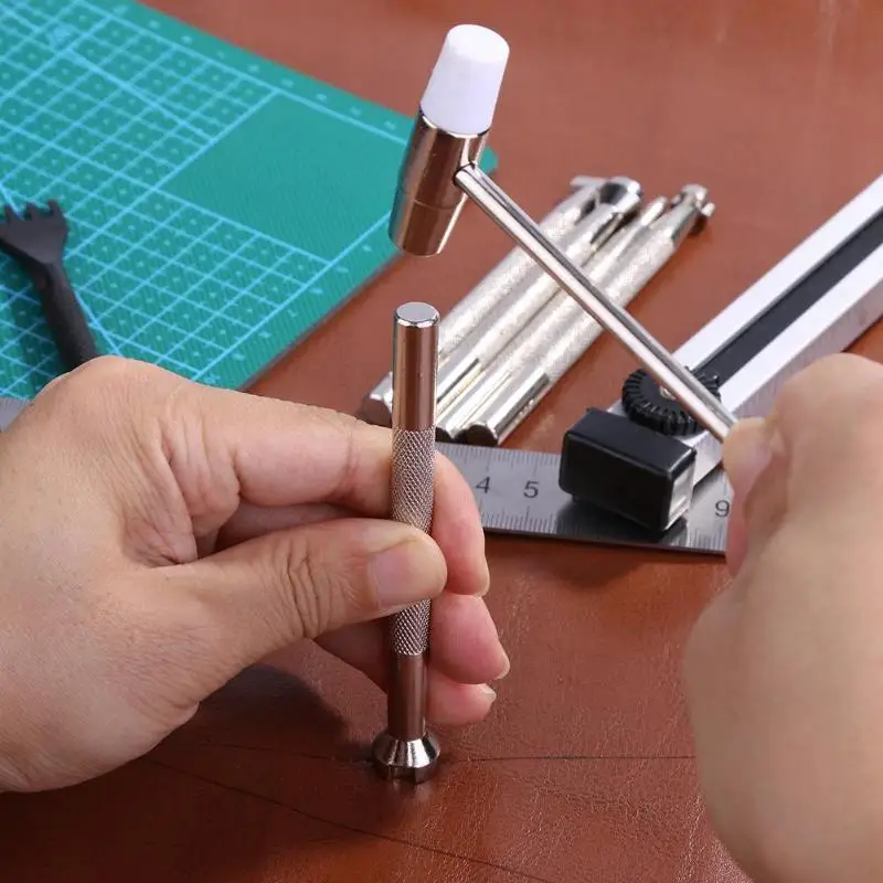 DIY инструмент для печати кожи сплав металл резьба ручной работы кожевенное ремесло инструменты