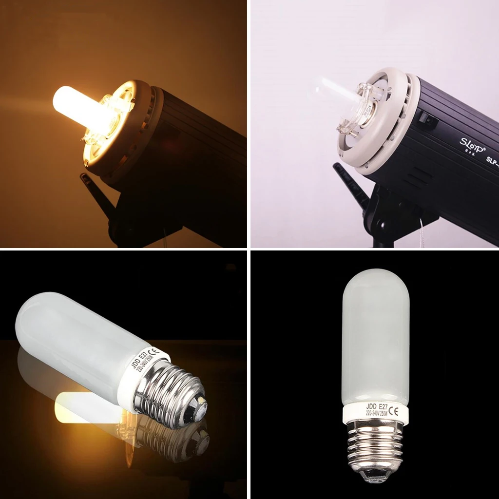 250W Watt Modeling Lamp 220V-240V Frosted Halogen Light Bulb Photo Studio Strobe