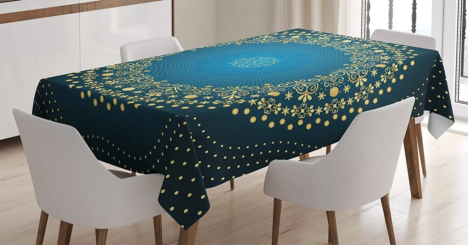 Mandala Decor Tablecloth Digital Moroccan Geometric Sign Of