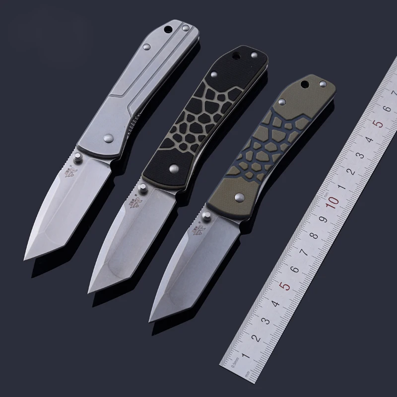 

Sanrenmu 7071 High Carbon Stainless Steel EDC Pocket Folding Knife 12CR27 Blade with Belt Clip for Travel Camping and Hunting
