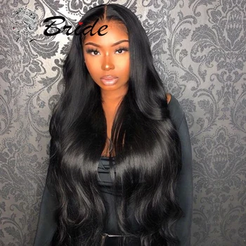 

BRIDE Long Body Wig Natural Hair Extension Black Synthetic Wigs For Women Cosplay Wig Heat Resistant False Hair For Party Daily
