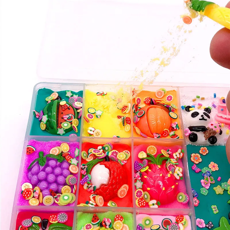 slime additives Cute Stretchy Individuality Charm Elasticity Slime Kids Relief Stress Toys Gift juguetes #3N06 (1)