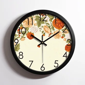 

Stainless Steel Metal Mute Wall Clock Creative Fashion Living Room lv gua zhong lv zhong