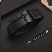 

Classic Leather Men Casual Belt Fashion Student Automatic Buckle Fat 2022 Trend Versatile Youth Simple Light Luxury Sports Belt