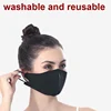 Black Mask Mouth Caps Face Mask Washable Cotton Reusable Masks Mascarillas Drape On Mouth Cloth Facial Masks Flu Washable Caps 2