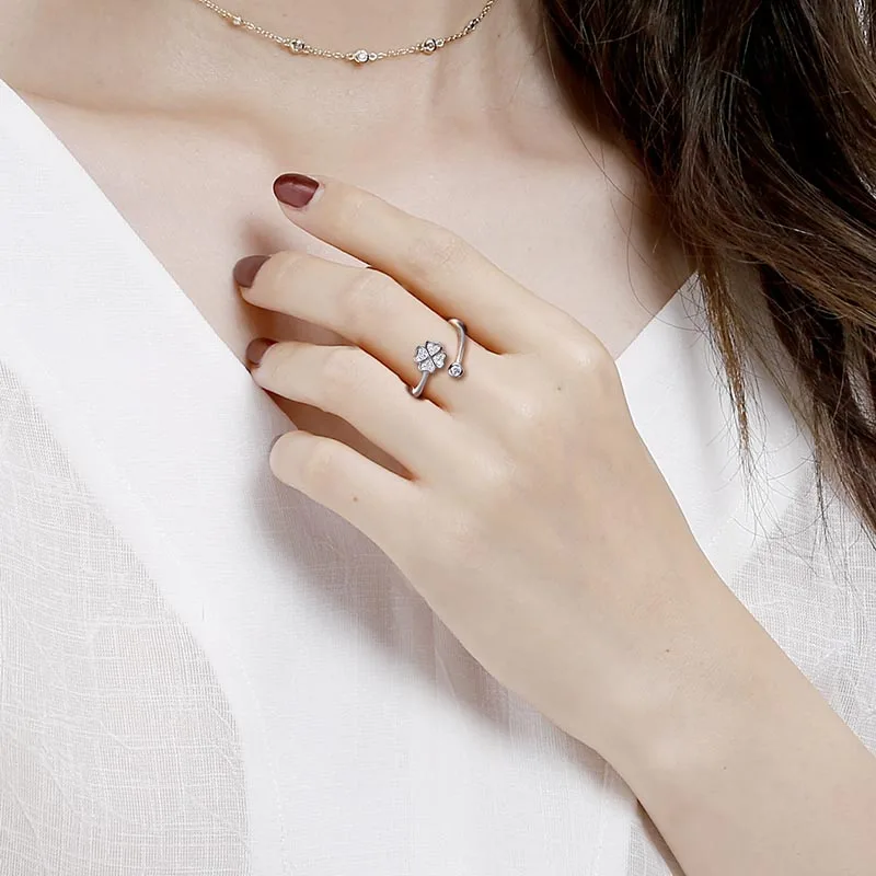 Bague Ringen, хорошие продавцы, серебро 925, ювелирное изделие, кольцо на палец, женский стиль, для бизнеса, Подарок на годовщину, подарок на счастливый клевер, простой подарок