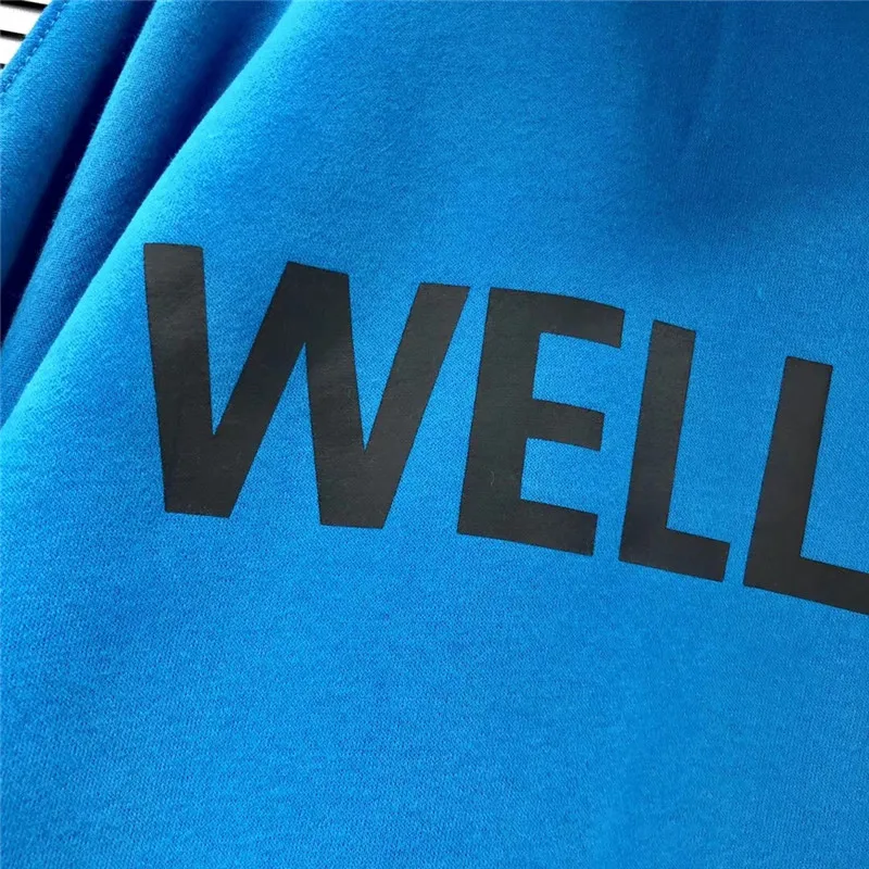 Классическая Толстовка Onesize WELLDONE с капюшоном в Корейском стиле, однотонная зеленая уличная одежда с вышивкой, толстовка с капюшоном We11 Done, пуловер