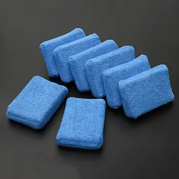 

8Pcs Car Polishing Wash Waxing Microfiber Sponge Pads Cleaning Tools Supplies