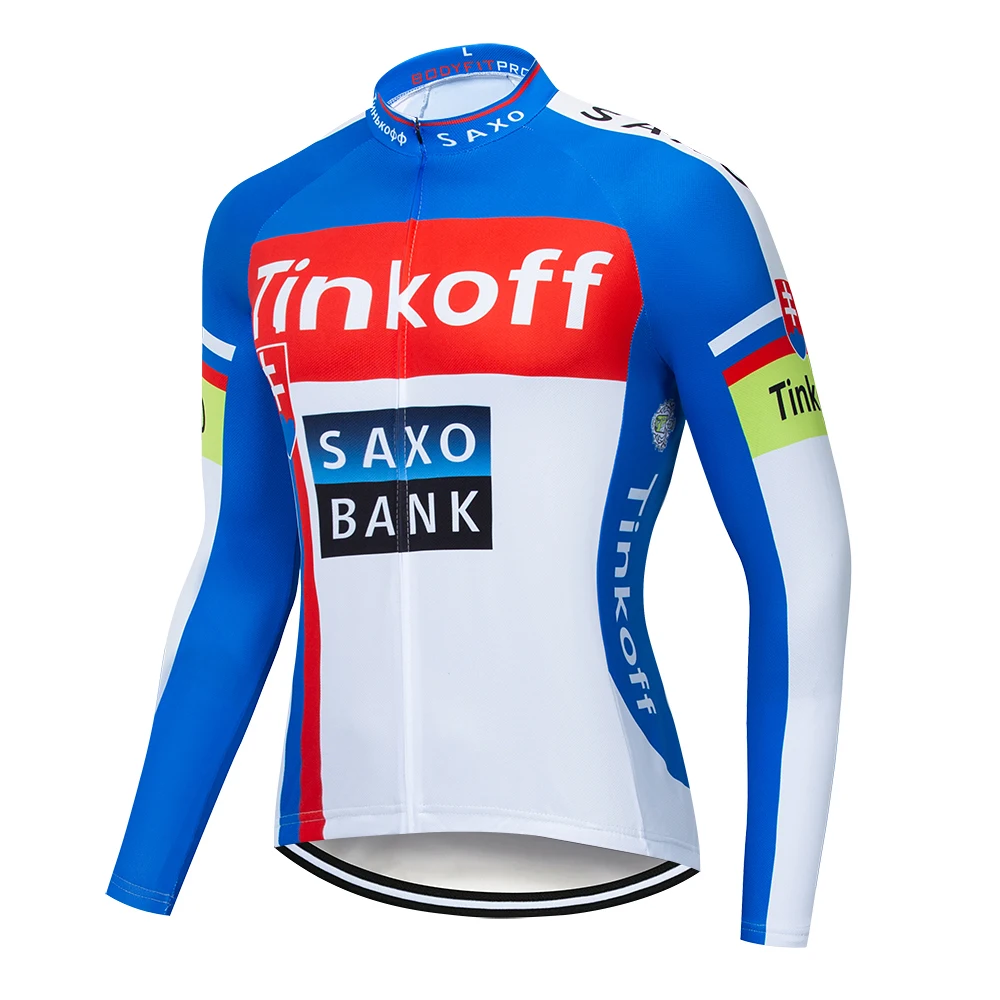 Tinkoff профессиональная команда, одежда для велоспорта, осенняя дышащая мужская одежда с длинным рукавом, костюм для езды на велосипеде, MTB, комплект одежды