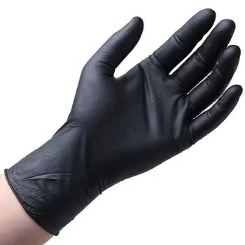 

100Pcs Black Gloves Disposable Permanent Tattoo Gloves Tattoo Latex Gloves Tattoo Accessories Multifunction Nitrile Gloves
