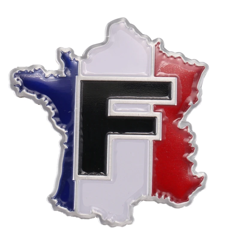

3D Aluminium Alloy Metal FRANCE Map Flag Emblem Car Truck Sticker Auto Decal