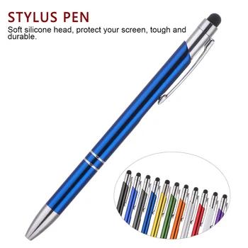 

11 Color Universal Metal Touch Screen Ballpoint Pen Stylus Pen Tablet Ball Pen With Pen Clip for Tablet iPad Cell Phone Writing