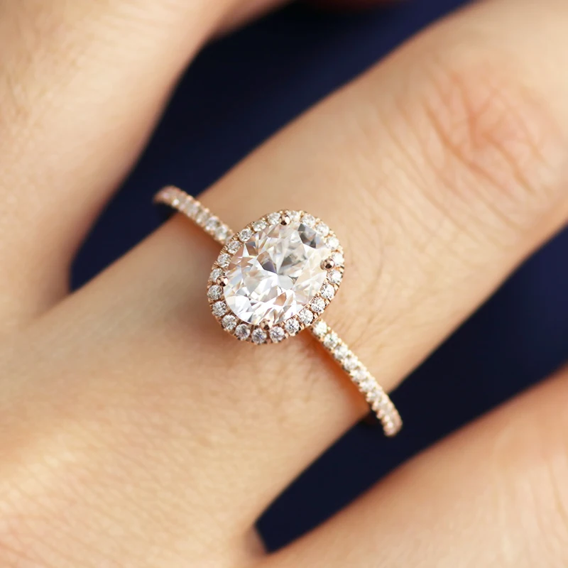 На заказ 18 K Белый Золотой moissanite бриллиантовое кольцо свадебное Ювелирное кольцо