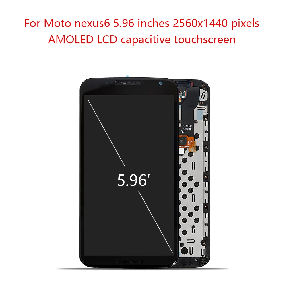 Оригинальный супер AMOLED дисплей для Google Motorola Nexus 6 LCD сенсорный экран с рамкой Moto