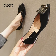 Новейшая модель; женские туфли на плоской подошве с металлической пряжкой; модные водонепроницаемые Мокасины с острым носком; Женская милая повседневная обувь на плоской подошве; zapatos de mujer